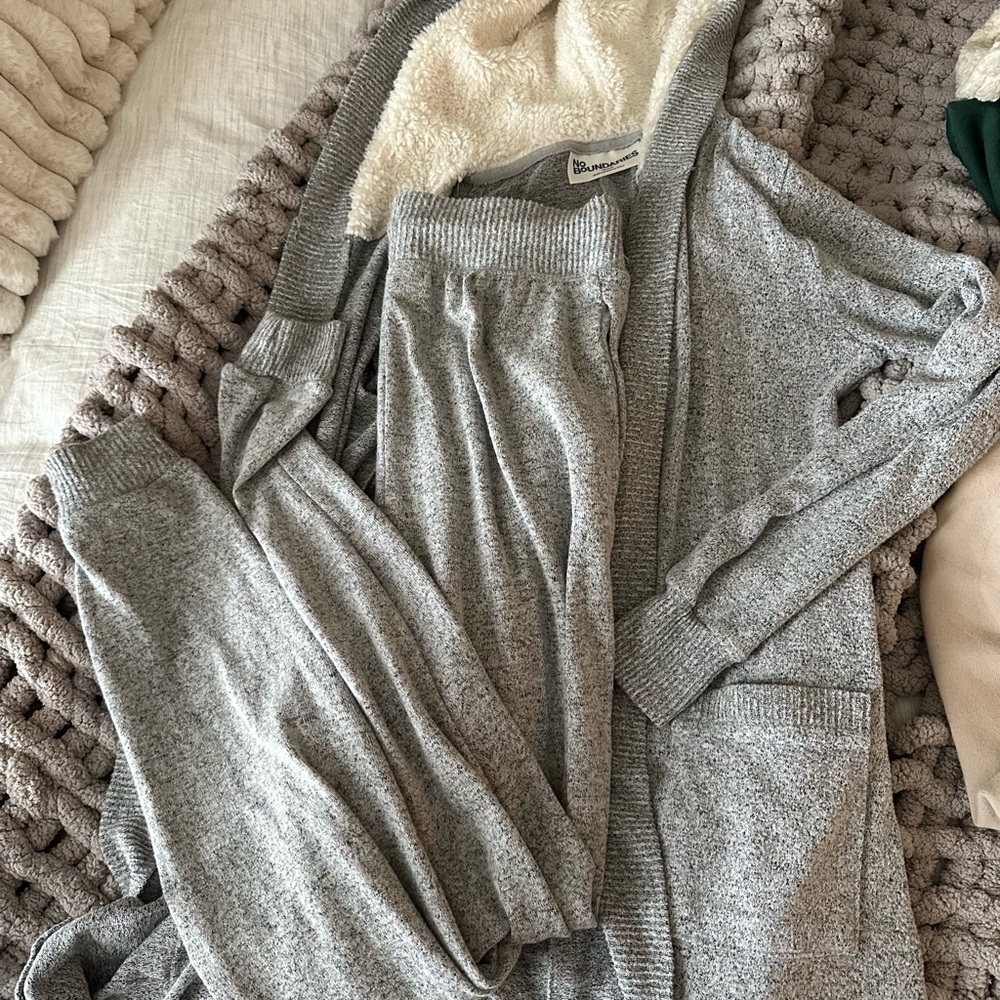 Gray Lounge Set with Hood